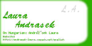 laura andrasek business card